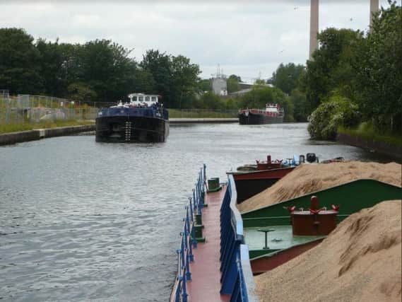 The last barges to run on the Aire & Calder Navigation in 2013. Picture: Canal and River Trust
