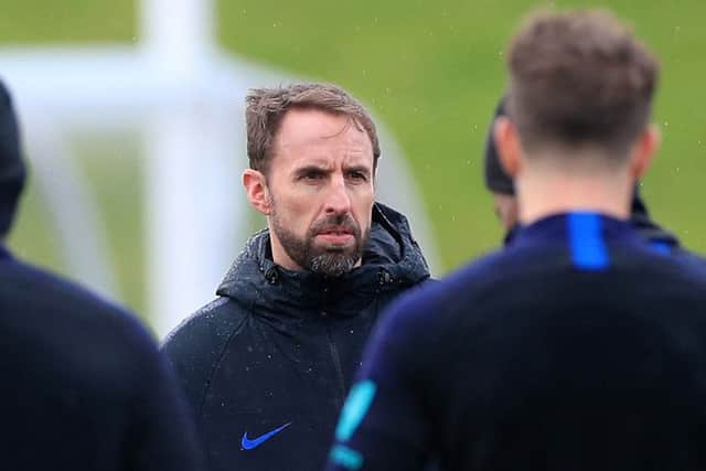 England manager Gareth Southgate during the training session at St George's Park. Picture: Mike Egerton/PA