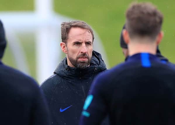 England manager Gareth Southgate during the training session at St George's Park. Picture: Mike Egerton/PA