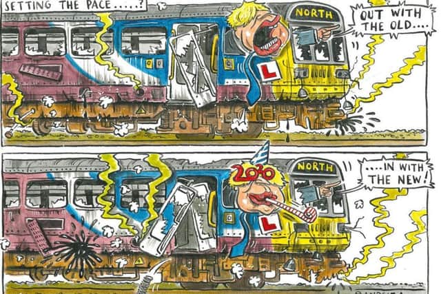 Graeme Bandeira's New Year cartoon on the Pacer trains which will remain in service - in 2020.