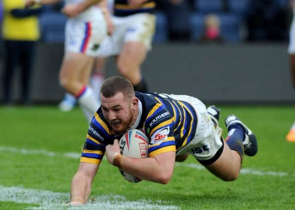 Cameron Smith try for Leeds Rhinos. Picture: Steve Riding
