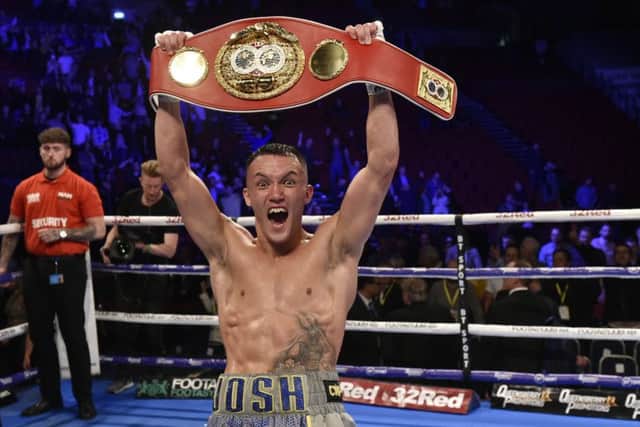 Josh Warrington: After victory over Sofiane Takoucht at Leeds Arena. Picture: Steve Riding