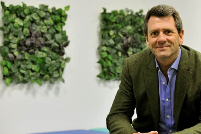 Mark Livingstone chief executive of Pharmacy2U at its new head office at Thorpe Park in Leeds.