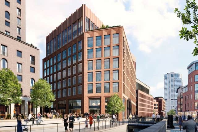The forthcoming Temple district in Leeds will include new office buildings like Globe Square.