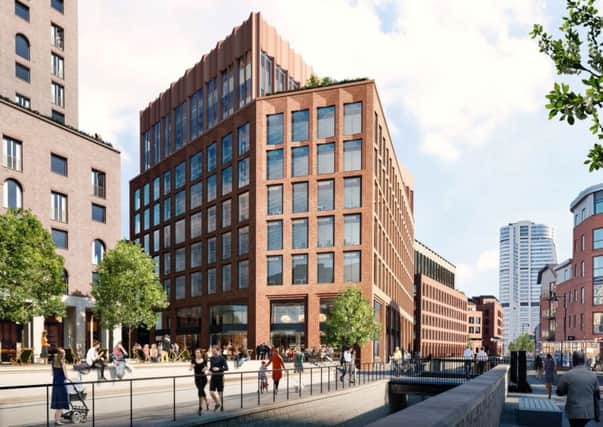 The forthcoming Temple district in Leeds will include new office buildings like Globe Square.