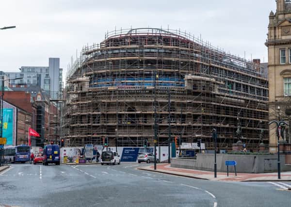 On going construction work at Majestic in Leeds, which will become home to Channel 4. 
Picture James Hardisty.
