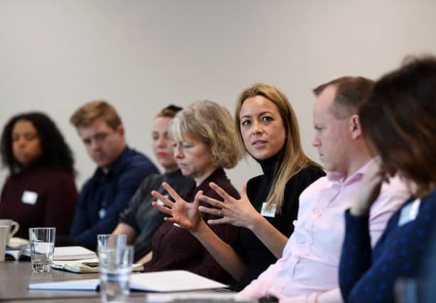 Financial inclusion roundtable at RSM UK, Central Square, Leeds. Laura Mason from Leeds Community Foundation. Picture Jonathan Gawthorpe 5th February 2020.