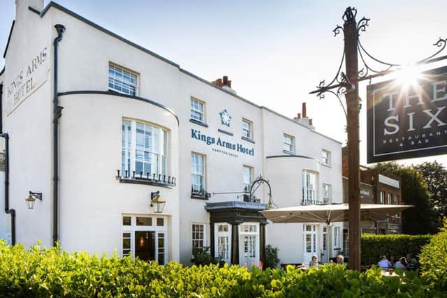 The Kings Arms, a centuries-old hotel next to Hampton Court Palace.