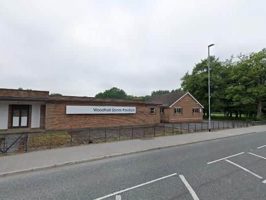 A group of 15-20 men were found playing football at the Woodhall Sports Pavillion. Photo: Google.