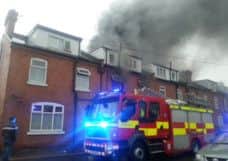 The house in Wakefield struck by lightning this morning. Picture: Ross Parry Agency