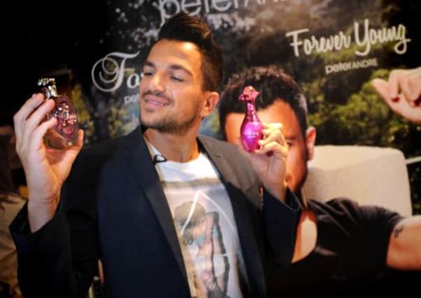 Peter Andre with his new fragrances at Perfume in the St John's Centre, Leeds