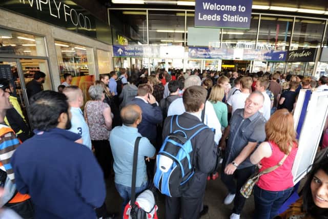 Crowds at Leeds Station