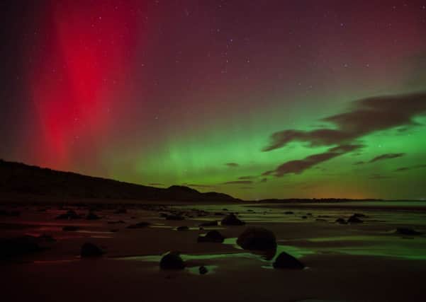 Aurora Borealis, or the northern lights as they are commonly known at Embleton Bay in Northumberland. Pictures: PA