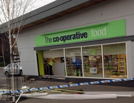 The Co-op in Swarcliffe after Saturday's ram raid