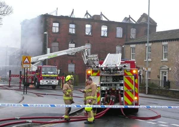 The mill fire on Queen's Street, Ossett. Picture: Ian Day