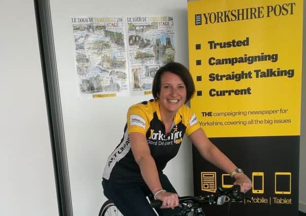 Coun Lucinda Yeadon, of Leeds City Council, takes part in an On Yer Bike! interview.