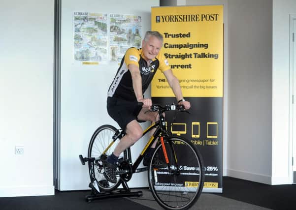 Coun Roger Harington, Leeds City Council's cycling champion, takes part in an On Yer Bike! interview. Picture by Tony Johnson