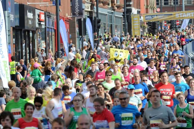 Runners in the Leeds 10k road race