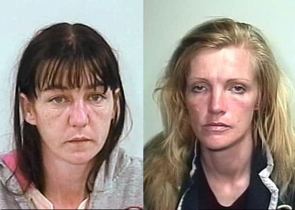 Donna Reeder (left) and Keeley Collett were jailed after carrying out a burglary at a pensioner's home by pretending to be undercover police officers