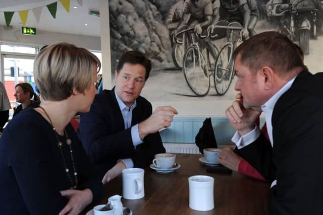 Deputy Prime Minister Nick Clegg with Welcome To Yorkshire boss Gary Verity in Sheffield. Picture: Scott Merrylees