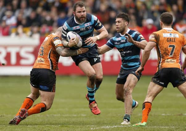 Match action from Castleford Tigers v Leeds Rhinos. PIC: PA