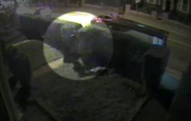 An CCTV image from the attack shows the victim lying on the ground