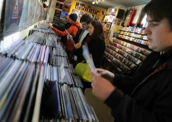 Customers at Crash Records on The Headrow, Leeds, just one of many stores taking part in Record Store Day.  Picture: Bruce Rollinson.