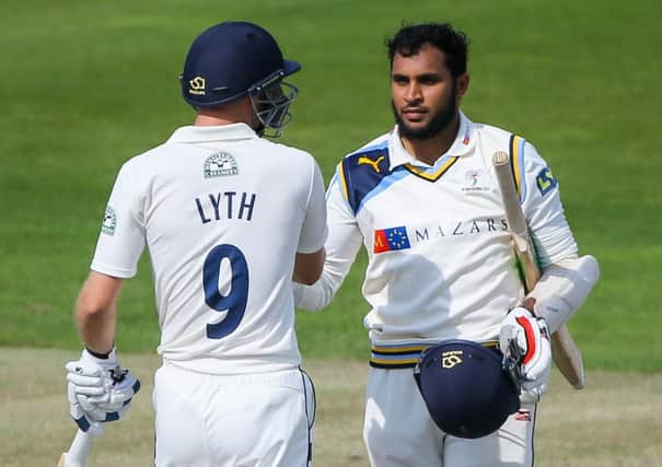 Yorkshire's Adam Lyth and Adil Rashid