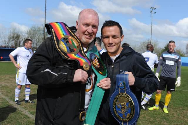 Brendon Ormsby with boxer Josh Warrington