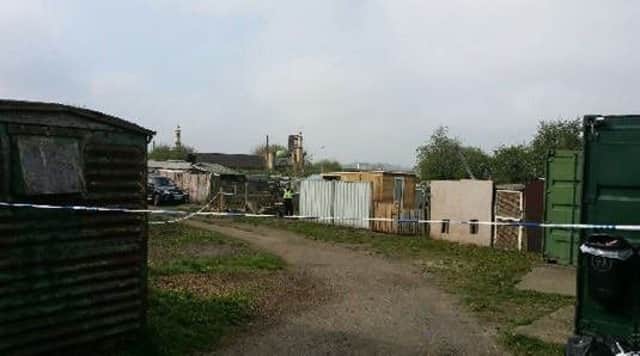 Police sealed off the allotments after the incident