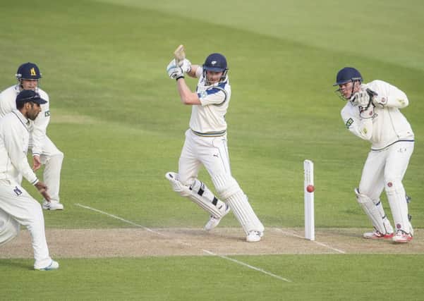 UNDER PRESSURE: Yorkshire captain Andrew Gale hits out. Picture: SWPIX.COM