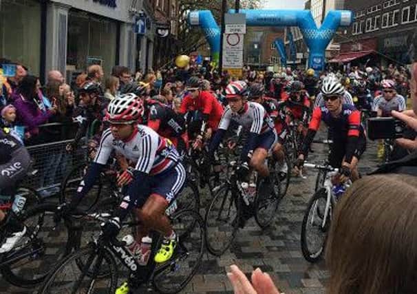 Tour de Yorkshire ceremonial start in Wakefield city centre