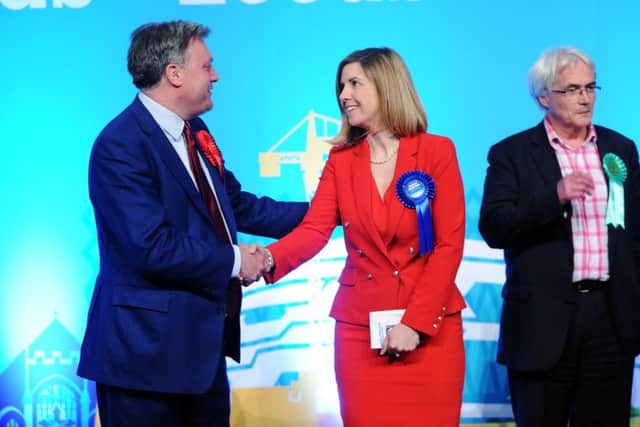 Conservative Andrea Jenkyns reacts after beating Shadow Chancellor Ed Balls by 18,776 votes in the  Morley and Outwood constituency.
Picture: Jonathan Gawthorpe.