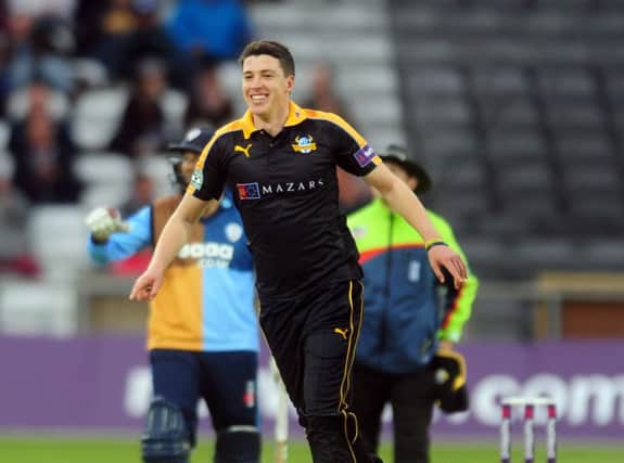 MAIN MAN: Matt Fisher took 5-22 to help Yorkshire open their T20 Blast campaign with a win.