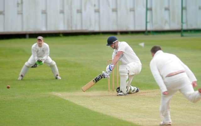 Ben Morley of Otley hits four runs against Kirkstall Educational in the Aire-Wharfe League. Picture: Steve Riding.