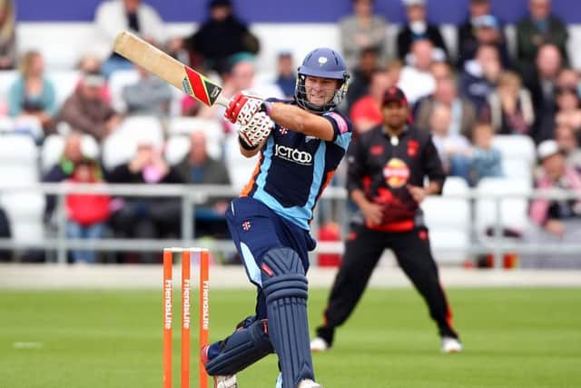 David Miller hits out while playing for Yorkshire in 2012.