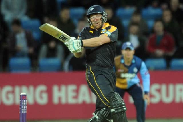 Columnist 
Andrew Gale in action in the opening T20 match of the season.