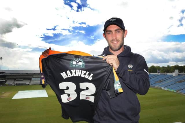 Australian Glenn Maxwell makes his debut for Yorkshire on Friday