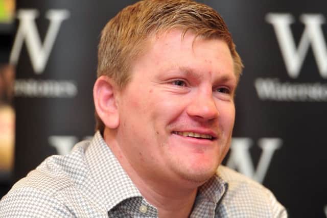 Ricky Hatton at Waterstones in Leeds. Picture by Tony Johnson.