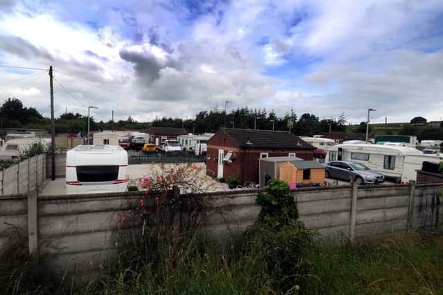 Date: 17th July 2012.
Cottingley Springs Caravan Site the first 'Official' site for Travellers built by Leeds City Council in 1969.