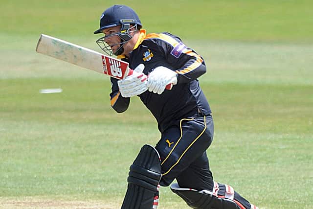 Aaron Finch at Barnsley CC earlier this week. Picture: Scott Merrylees