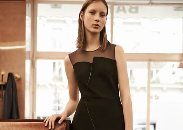 Black dress, £229, by Sandro, which opens next month in the Victoria Quarter in Leeds.