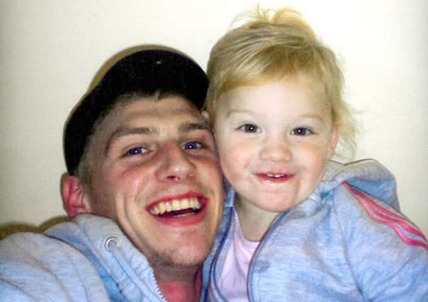 Adam Chadwick pictured with his daughter, Ruby.