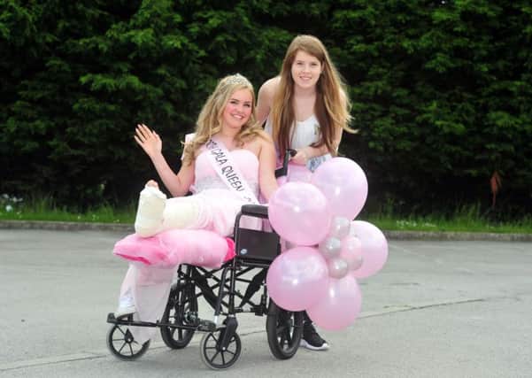 Horsforth Gala Queen Charley Holmes with her friend and assistant Linzi Dobson