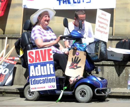 Rally against further education funding cuts.  Photo by Simon Hulme