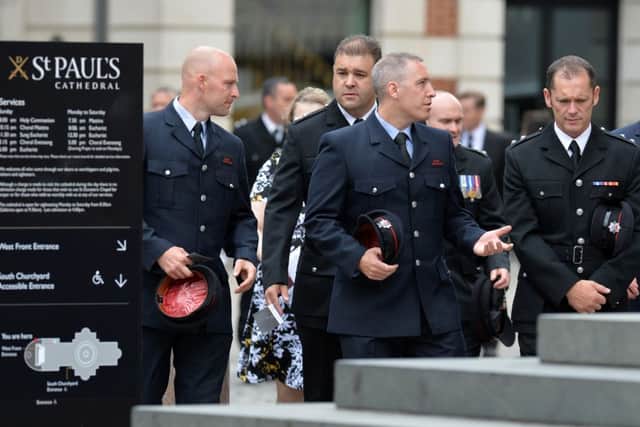 The scene outside St Paul's Cathedral, London, as Britain remembers the 7/7 attacks
