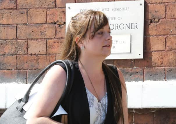 Siobhan Casey arriving at Wakefield Coroners court for the inquest into the death of her four-year-old daughter Mylee. Picture: Ross Parry Agency