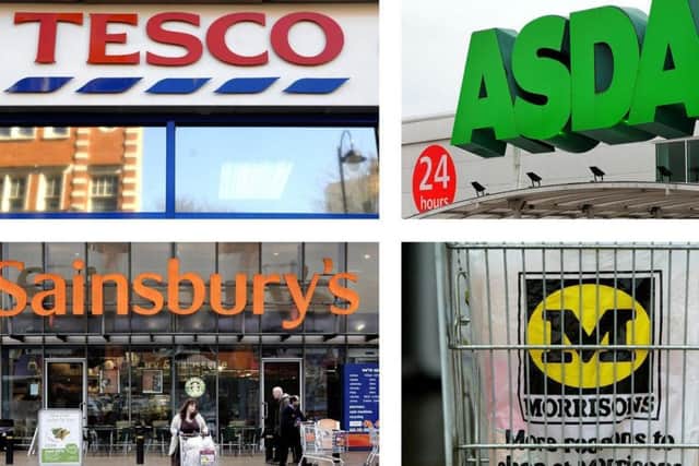 Tesco, Asda, Sainsbury's and Morrisons supermarket Photo: PA/PA Wire