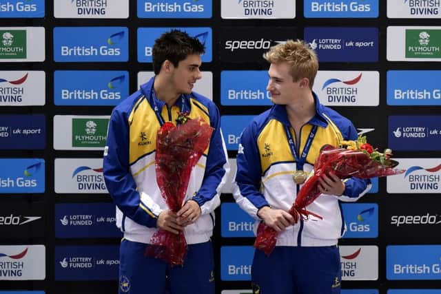City of Leeds Diving Club's Chris Mears, left, and Jack Laugher