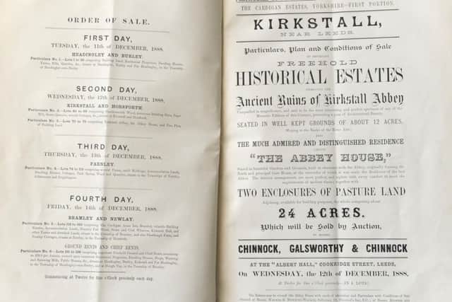 A book on Kirkstall Abbey which was rescued from heading to a skip.  Picture Bruce Rollinson